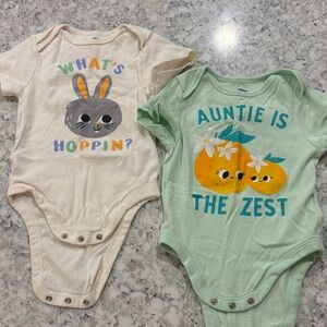 Old Navy Kids Bodysuits - Cream and Green